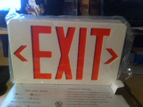 THOMAS &amp; BETTS ELXN400RN EMERGI-LITE LED EXIT SIGN, NEW IN BOX SELF-POWERED