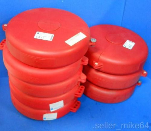 BRADY 65563, GATE VALVE LOCKOUT, RED, 200°F MAX, LOT OF 8, NNB