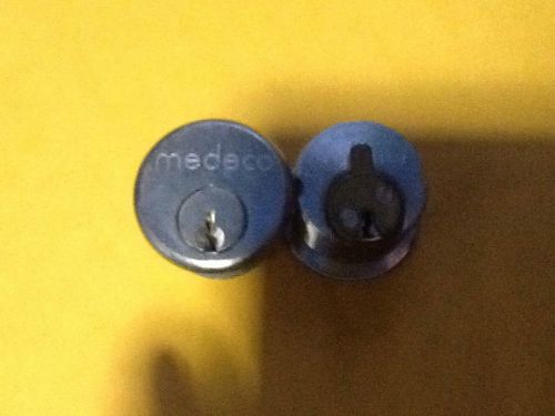 MEDECO HIGH SECURITY 1&#034; MORTISE SATIN CHROME CYLINDER NO KEYS INCLUDED