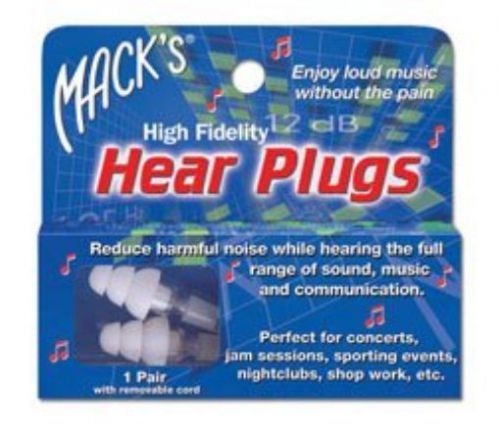 NEW Macks Hear Plugs  Large  1 pr
