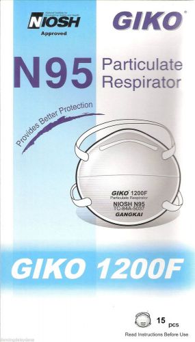 Disposable face mask particulate respirator clean breathe ~ giko 1200f niosh n95 for sale