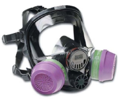 NORTH 760008A MEDIUM LARGE FULLFACE MASK RESPIRATOR WITH CARTRIDGE  LQQK!!!!!