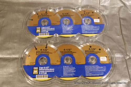 4 1/2&#034; Diamond Cutting Wheels - 3 Piece Set - NEW - SKU042