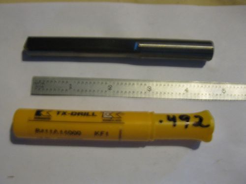 new kennametal solid carbide .492 spade drill. coolant thru.