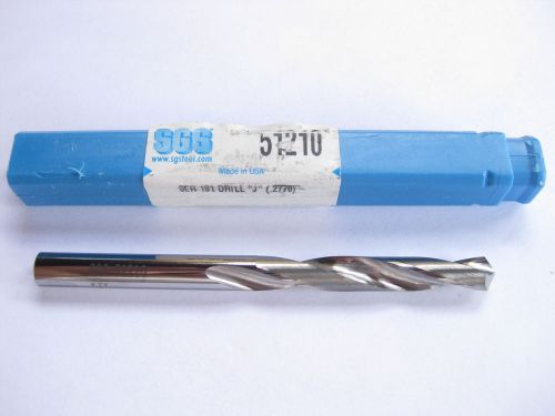 SGS LETTER J .2770 SOLID CARBIDE DRILL BIT JOBBER LENGTH USA 51210