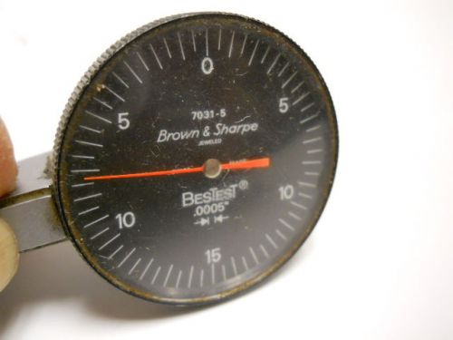 BROWN &amp; SHARPE MODEL 7031-5 BESTEST PRECISION TEST DIAL INDICATOR .0005&#034;