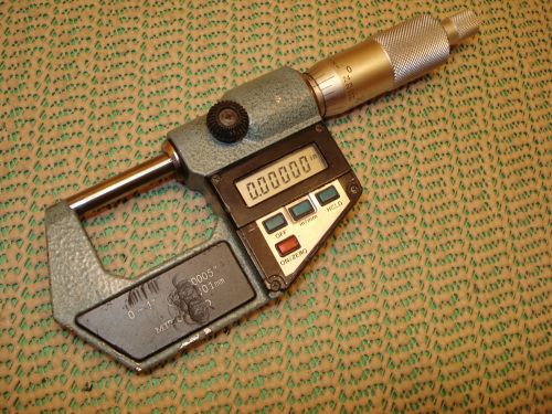 0-1&#034; MITUTOYO DIGITAL MICROMETER .00005&#034;/0.001MM MACHINIST TOOL