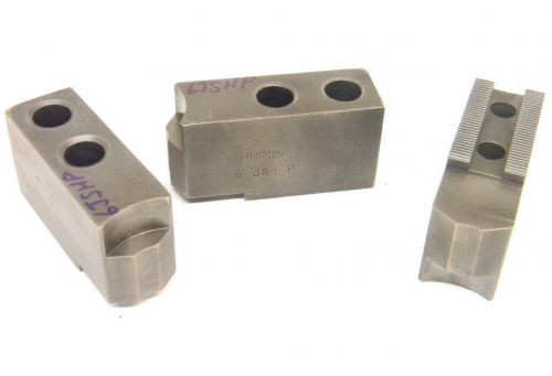 SET OF 3 USED HURON STEEL SOFT JAWS (6JSHP) 1.5mm X 60 SERRATIONS