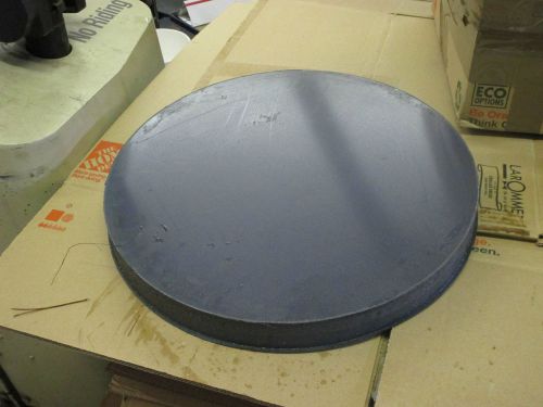 Gray PVC plastic disk 1 1/2&#034; thick x 17 1/4&#034; diameter