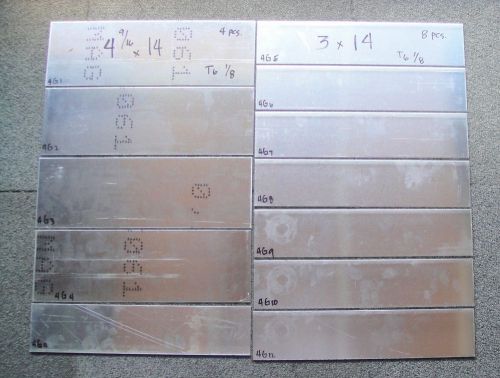 12 pcs lot 4g aluminum plate 1/8 all 14&#034; long sheet 6061-t6 .125 1/8” thk t6 for sale