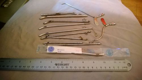 12 VINTAGE SKLAR MILTEX V MUELLER DITMAR CATHERS UROLOGY ENDOSCOPY CYSTOSCOPE