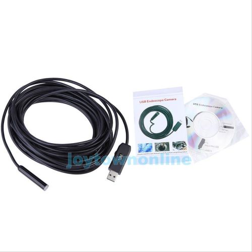 10m usb waterproof hd 4 led borescope endoscope inspection tube visual camera #j for sale