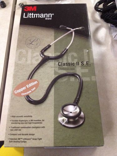 3m littmann classic ii se stethoscope  chocolate tube copper edition for sale