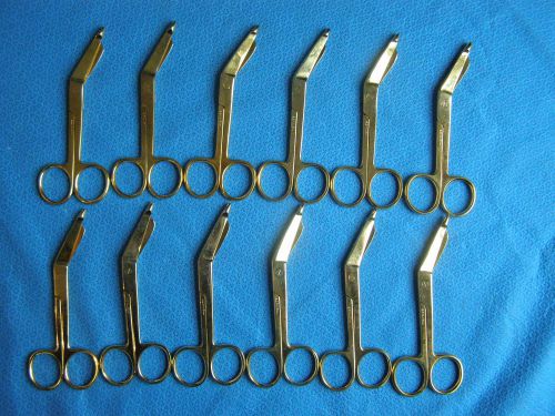 25 pieces lister bandage scissors 4.5&#034; surgical (gold plated) for sale