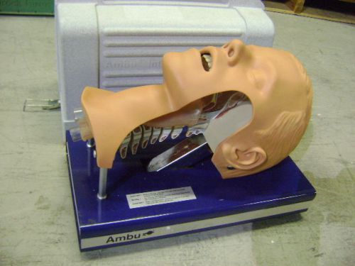 AMBU AIRWAY MANAGEMENT INTUBATION TRAINER MANIKIN EMS EMT TRAINING NURSING