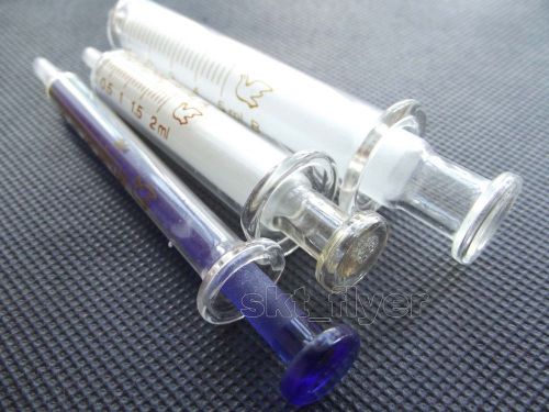 3pcs glass syringes,  glass injector , 1ml/2ml/5ml for sale