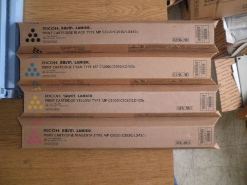 RICOH GENUINE 3000 TONER SET 841338 841339 841340 841341