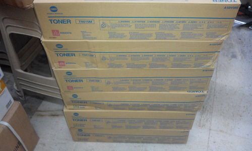 Lot of 4 Genuine Konica Minolta TN615C TN615M TN615Y TN615K Bizhub Press C8000