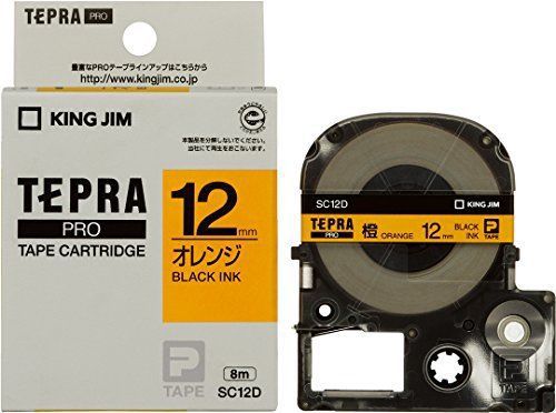 King jim tape cartridge tepura pro 12mm sc12d orange from japan (1000) for sale