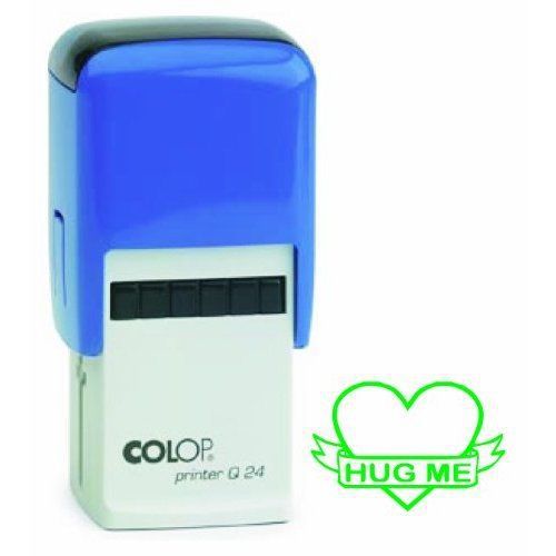 Colop printer q24 hug me heart word stamp - green for sale