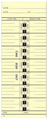 Time card acroprint 150 weekly single sided timecard c-33 box of 1000 for sale