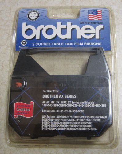 2 Brother Correctable Film Ribbons 1230 Black Ax Made in USA 1030