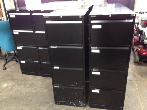 1Of 10 Black Bisley 4 Drawer Filling Cabinets All With Keys