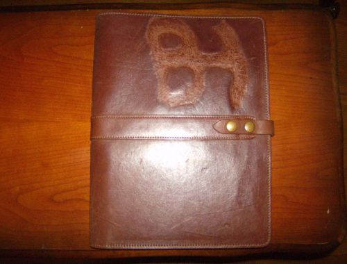 Colonel Littleton No. 22 Tablet Leather Portfolio - Chestnut Brown