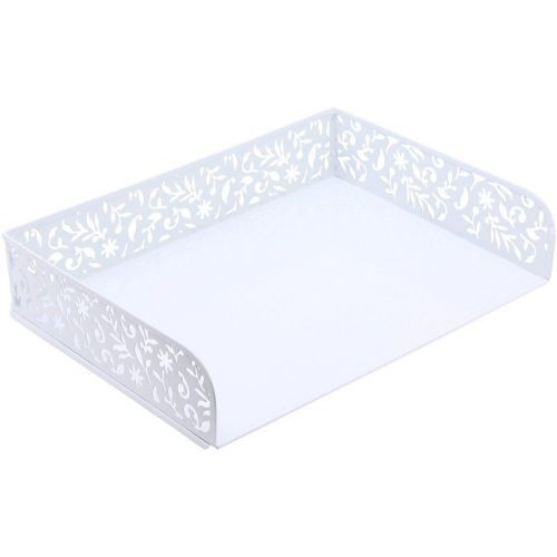 Design Ideas Vinea White Stackable Letter Tray