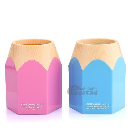 Pen pencil holder container cup case office storage plastic for sale