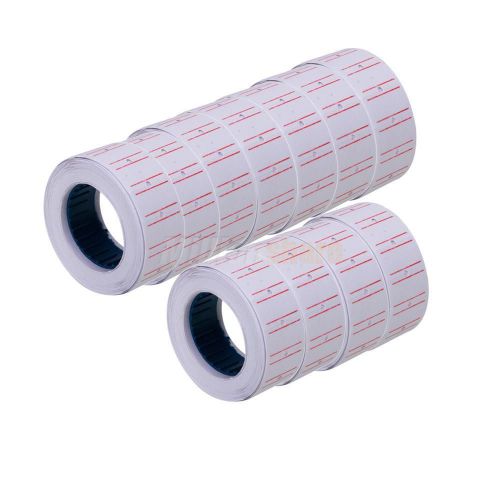 10 Rolls Single Line Price Label Tag Mark Paper for MX-5500 Price Gun Labeller