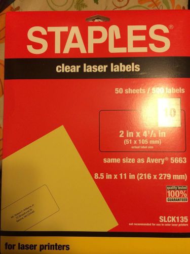 Clear Laser Labels