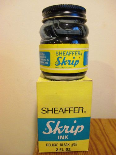 Vtg sheaffer skrip ink deluxe black #62  w/ well w/ box for sale