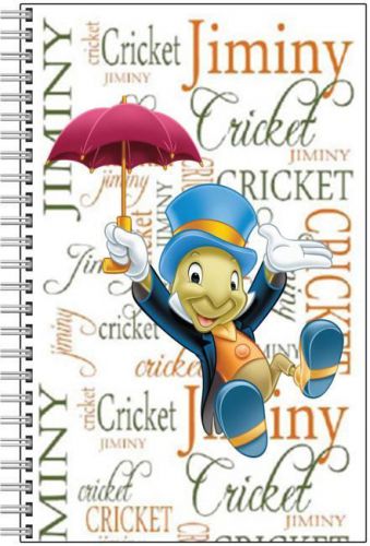 JIMINY CRICKET NOTEBOOK. NAME LOGO. AUTOGRAPH BOOK. PHONE BOOK.....FREE SHIP