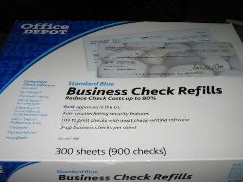 Office Depot Business Checks 250 Blue Standard B 7000