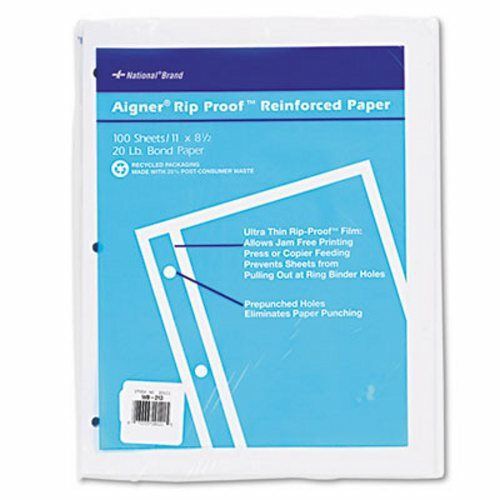 Reinforced 20lb Filler Paper, Unruled, 11 x 8-1/2, 100 Shts/Pk (RED20121)