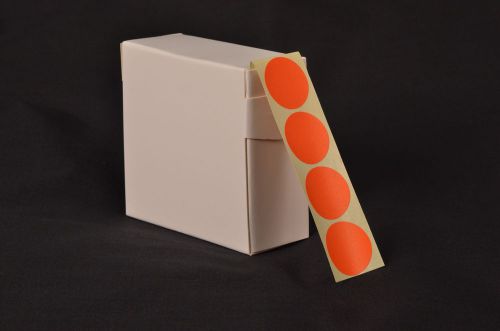 500 ORANGE  25MM DIA. ROUND STICKY DOTS SELF ADHESIVE LABELS