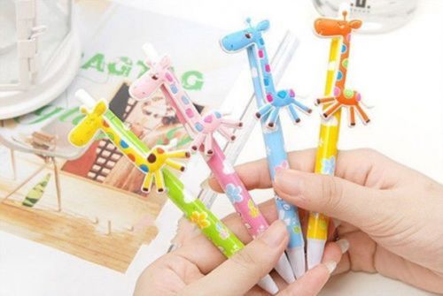 4pcs Giraffes design cute ball point pens Lovely animals