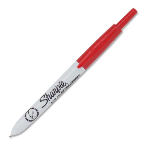 Sharpie Retractable Permanent Marker - Fine Marker Point Type - Red (san1735791)