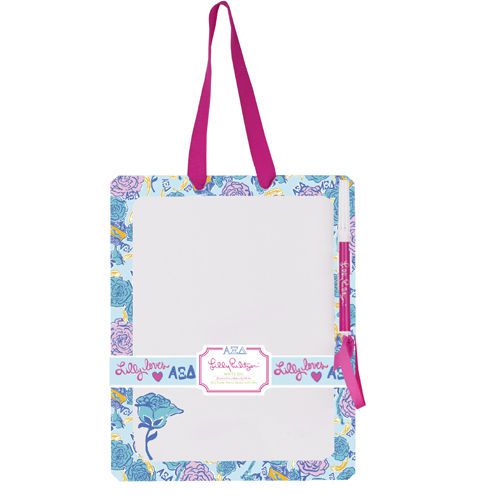 Lilly pulitzer designer sorority dorm dry erase board - alpha xi delta for sale