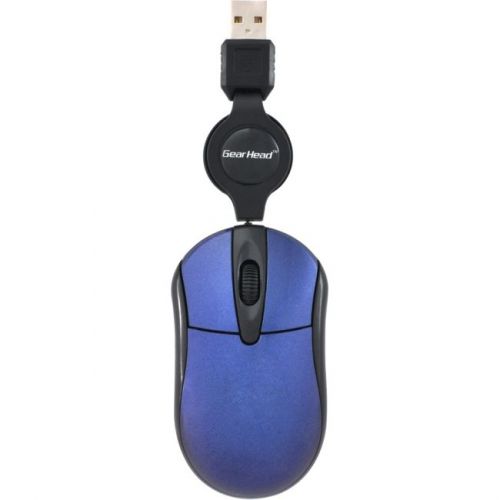 GEAR HEAD-COMPUTER MP1650BLU RETRACTABLE OPTICAL WHEEL MOUSE