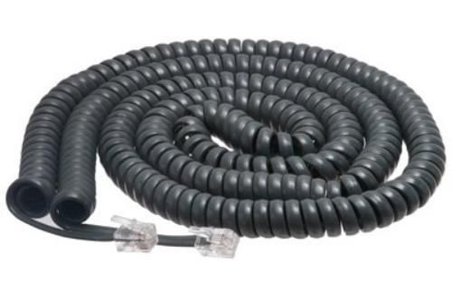 NEW Cisco Handset Gray Curly Cord 25 Ft Uncoiled / 4 ft Coiled