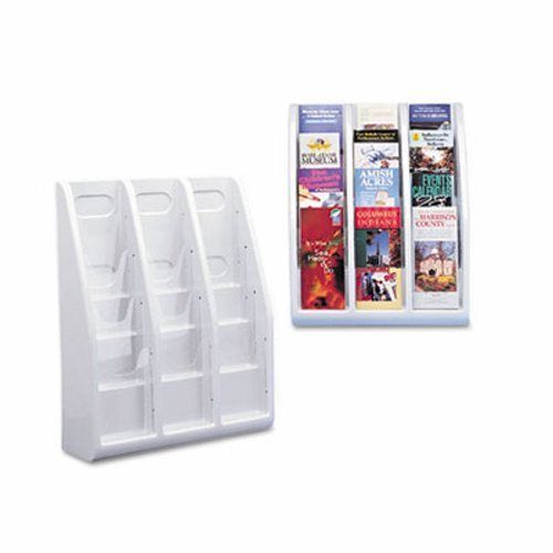 Multi-Tiered Desktop/Wall-Mount Literature Holders,Gray (DEF52809)