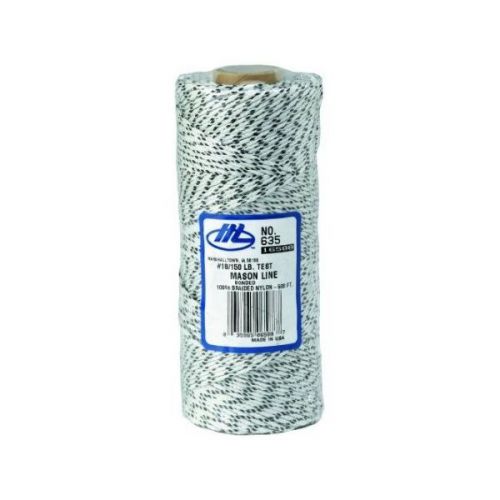 Marshalltown 635 Mason&#039;s Line 500-Foot White and Black Bonded Nylon