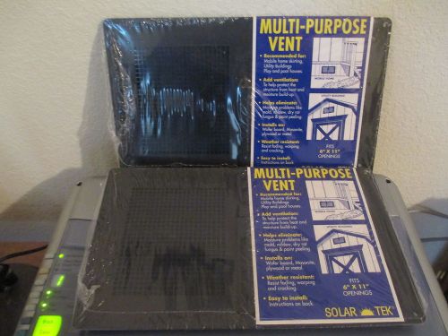 2 Solar-Tek Multi-Purpose Vents fits 6&#034; x 11&#034;  openings NEW/SEALED FREE SHIP