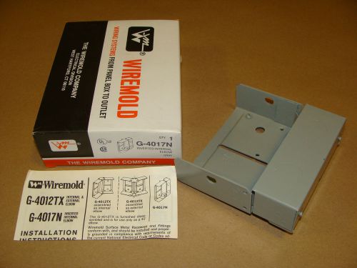 NEW WALKER WIREMOLD G-4017N INVERTED INTERNAL METAL RACEWAY ELBOW GREY CONDUIT