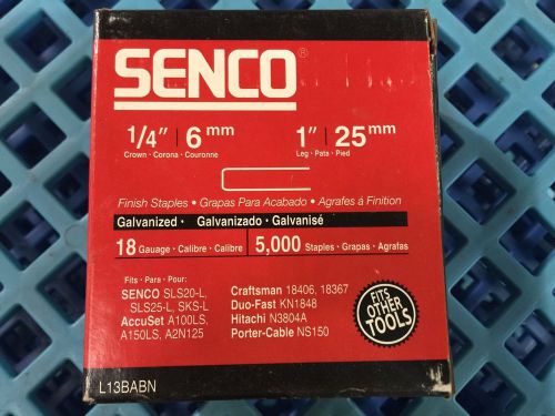 Senco 1/4&#034; Crown 1&#034; Leg Finish Staples 5000