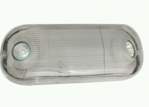 2-Head Emergency Lighting Fixture MR16 for Wet Location- Grey  Part # ESR-16R-WP