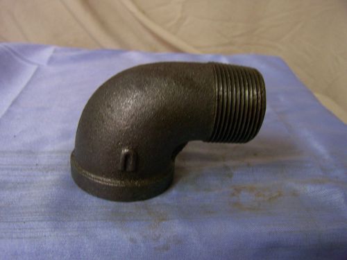 Black Malleable Iron 90 Degree Street Elbow  1 1/4&#034; NPT- U-Brand-Made in USA