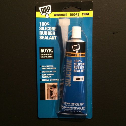 DAP 100% Silicone Rubber Sealant 2.8oz - White